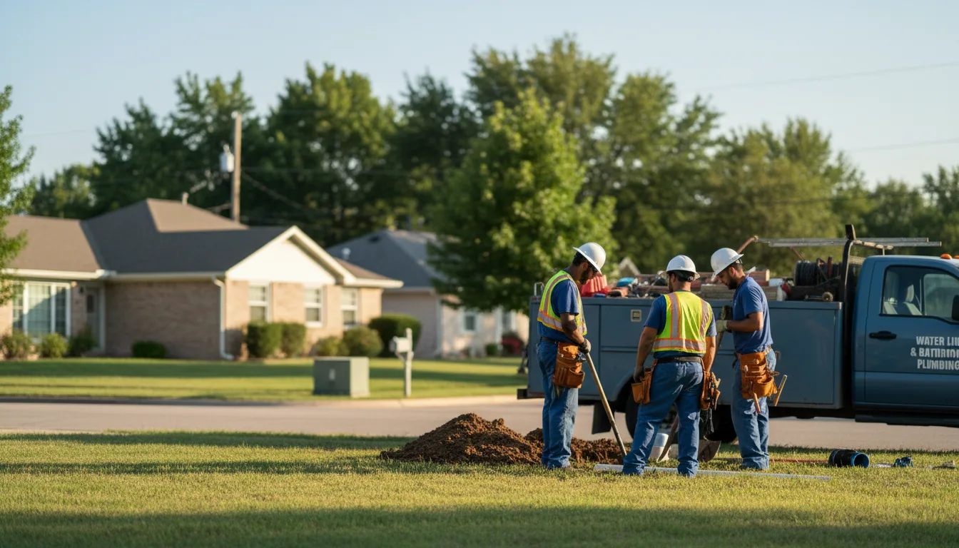 Residential water line and bathroom plumbing service in Holden, WV